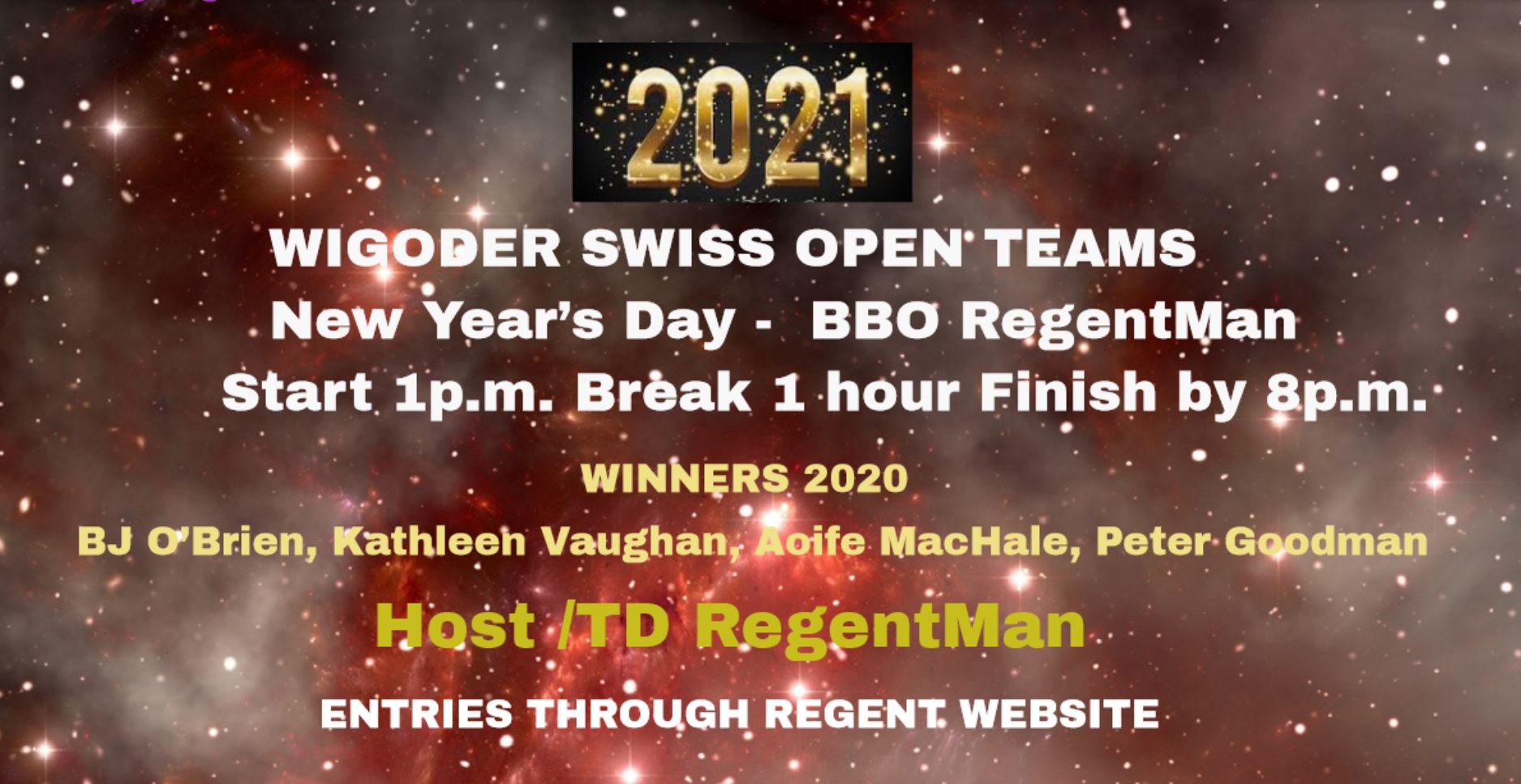 WIGODER OPEN TEAMS NEW YEARS DAY 2021